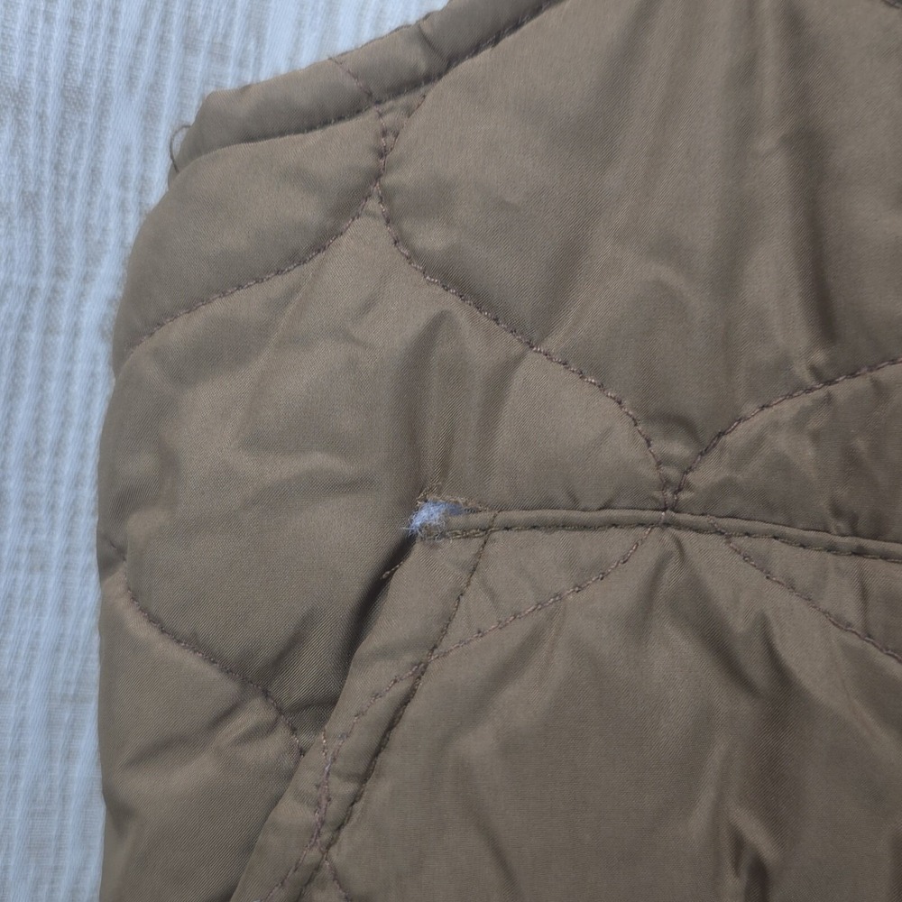 Stylus Quilted Puffer Vest Womens Medium Brown Snap Front Gorpcore Utility - Picture 3 of 7